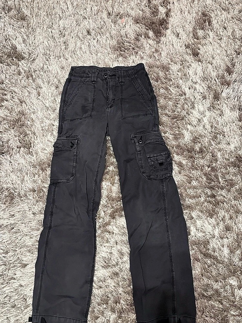 American Eagle Black Cargo Pants Waist 00